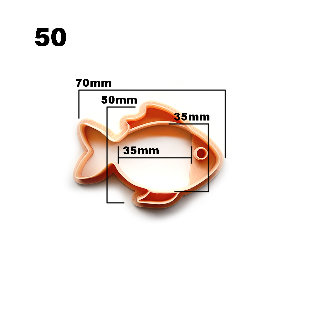 Polymer Clay Cutter Fish Tag/Label | 50