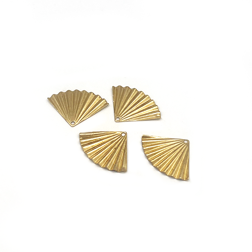 Fan | Fan | (4 pieces) Brass | Jewelery Findings