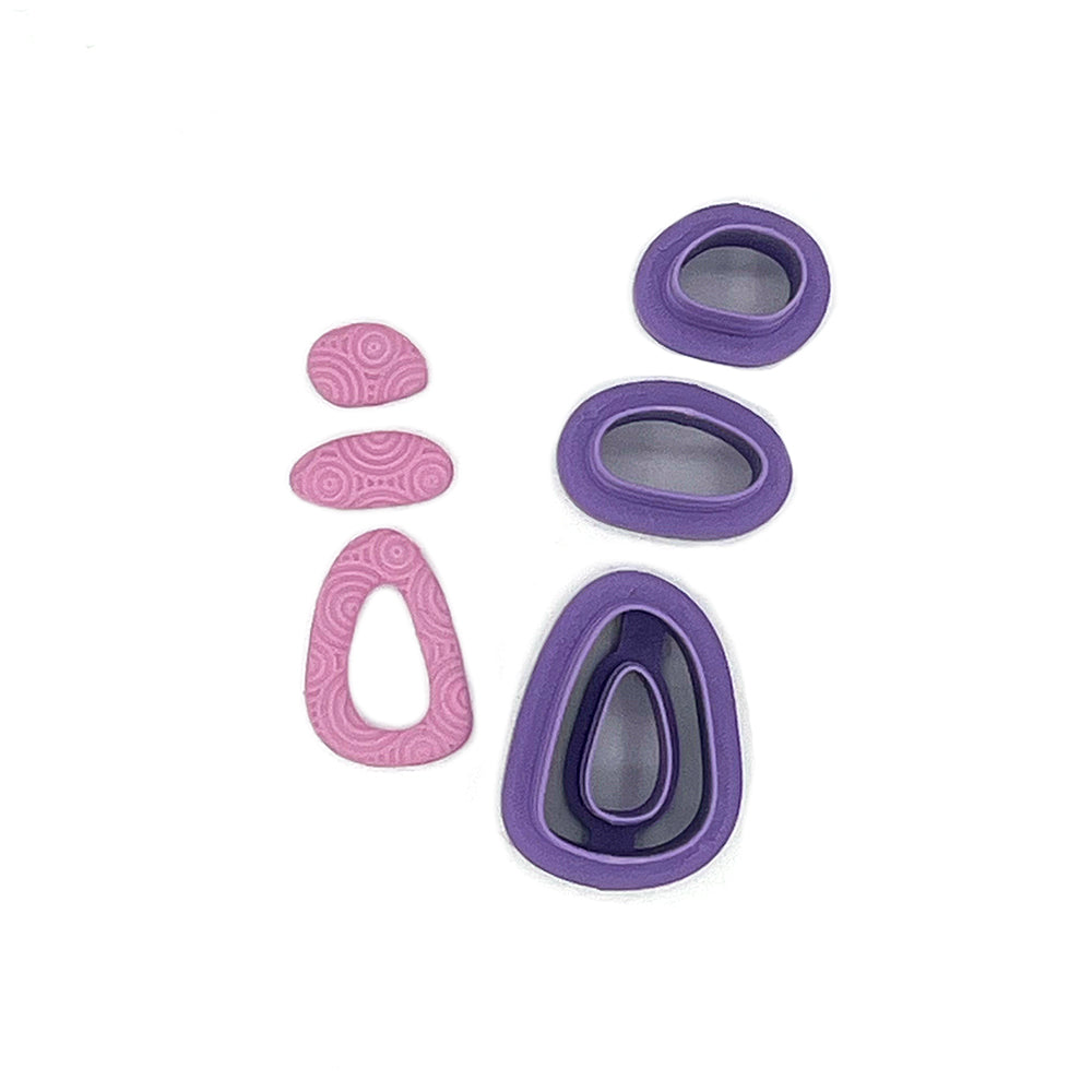 Organic Set Waddle | Polymer Clay Cutter | Polymer clay cutter