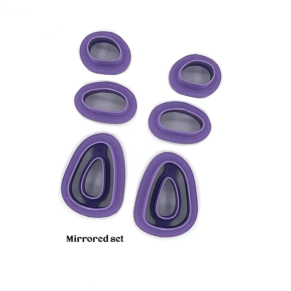 Organic Set Waddle | Polymer Clay Cutter | Polymer clay cutter