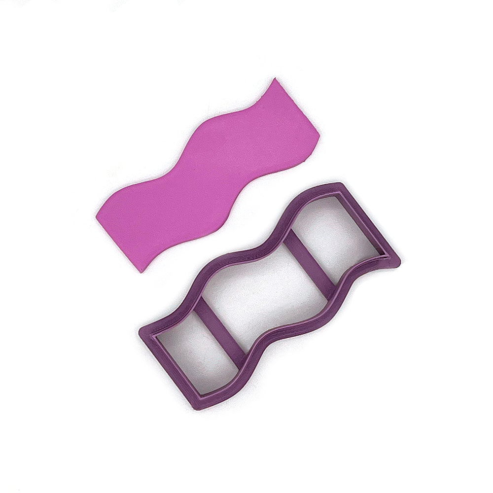 Barrette (hair clip) Wave | Polymer Clay Cutter | Polymer clay cutter