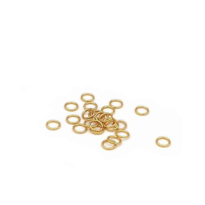 Open Jump ring 50pcs Stainless steel gold plated 5mm