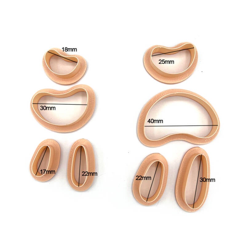Assymmetrical Organic Hanger set Flo (4 pcs) 