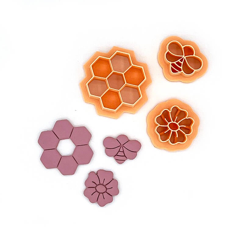 Bee, Flower, Honeycomb (set or separately)