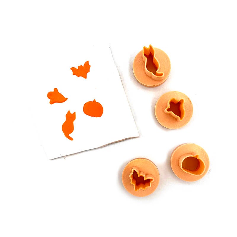 Halloween Deco MINI cutters (7mm/8mm) | Halloween Decoration cutters | Polymer clay cutters | Polymer clay cutters