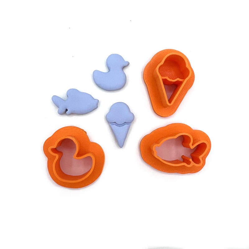 Kids cutters set (fish-duck-icecream)