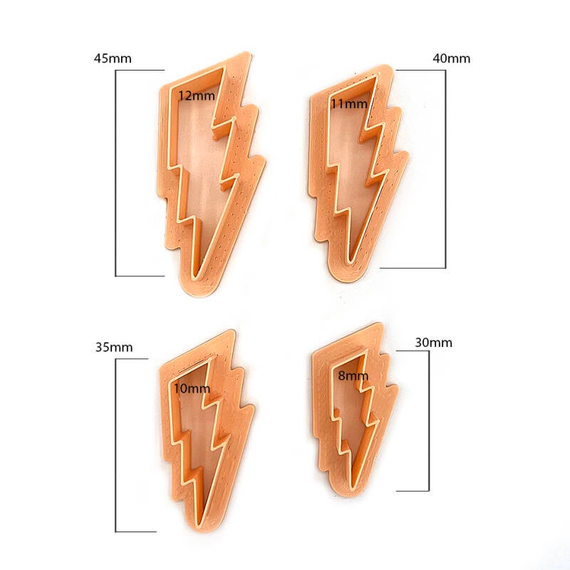 Lightening Bolt | Lightning Bolt | Polymer Clay Cutters | Polymer Clay Cutters